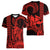 King Kamehameha Day Hawaii Women V Neck T Shirt Paradise of the Pacific Tribal Kakau with Kanaka Maoli - Red LT9 - Polynesian Pride
