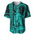 King Kamehameha Day Hawaii Baseball Jersey Paradise of the Pacific Tribal Kakau with Kanaka Maoli - Turquoise LT9 Turquoise - Polynesian Pride