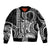 Custom King Kamehameha Day Hawaii Bomber Jacket Paradise of the Pacific Tribal Kakau with Kanaka Maoli - White LT9 Unisex White - Polynesian Pride