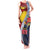 Flag of Kiribati Polynesian Pattern Tank Maxi Dress Est 1979 With Tropical Flowers