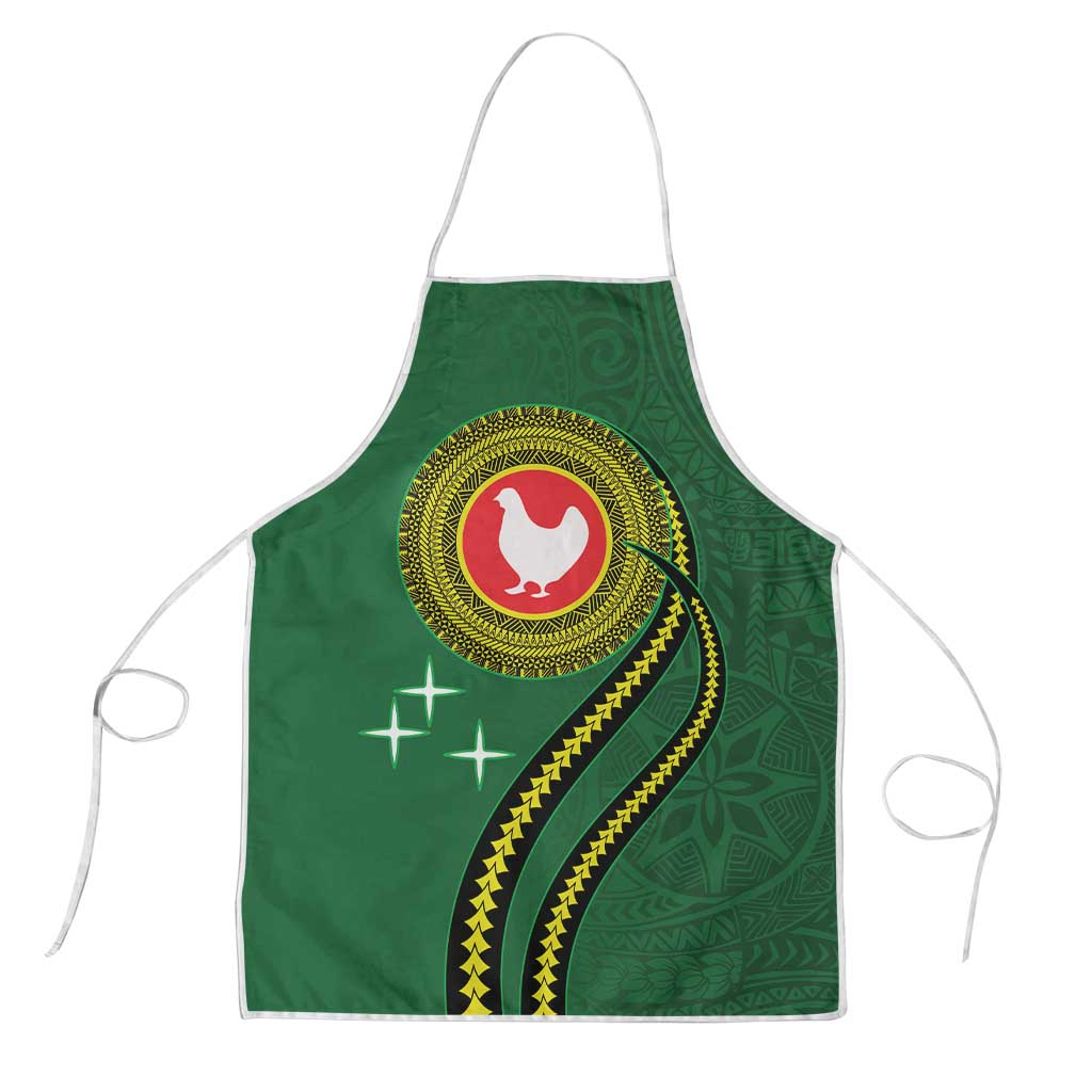 Manua Islands Polynesian Style Apron LT9 Green - Polynesian Pride