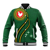 Manua Islands Polynesian Style Baseball Jacket LT9 Unisex Green - Polynesian Pride