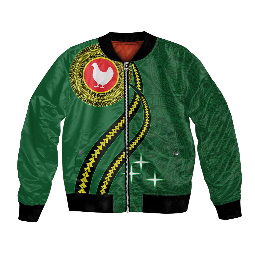 Manua Islands Polynesian Style Bomber Jacket