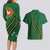 Manua Islands Polynesian Style Couples Matching Long Sleeve Bodycon Dress and Hawaiian Shirt