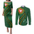 Manua Islands Polynesian Style Couples Matching Puletasi and Long Sleeve Button Shirt