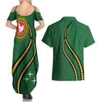 Manua Islands Polynesian Style Couples Matching Summer Maxi Dress and Hawaiian Shirt LT9 - Polynesian Pride