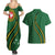 Manua Islands Polynesian Style Couples Matching Summer Maxi Dress and Hawaiian Shirt