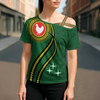 Manua Islands Polynesian Style Cross Shoulder Shirt LT9 - Polynesian Pride