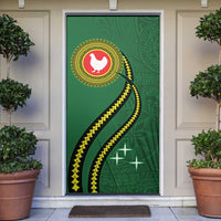 Manua Islands Polynesian Style Door Cover LT9 Green - Polynesian Pride