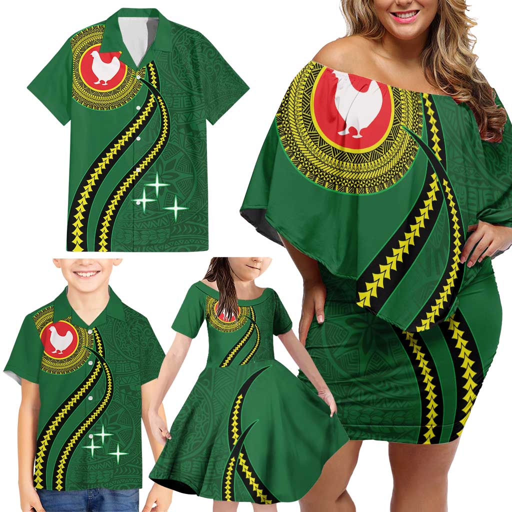 Manua Islands Polynesian Style Family Matching Off Shoulder Short Dress and Hawaiian Shirt LT9 - Polynesian Pride