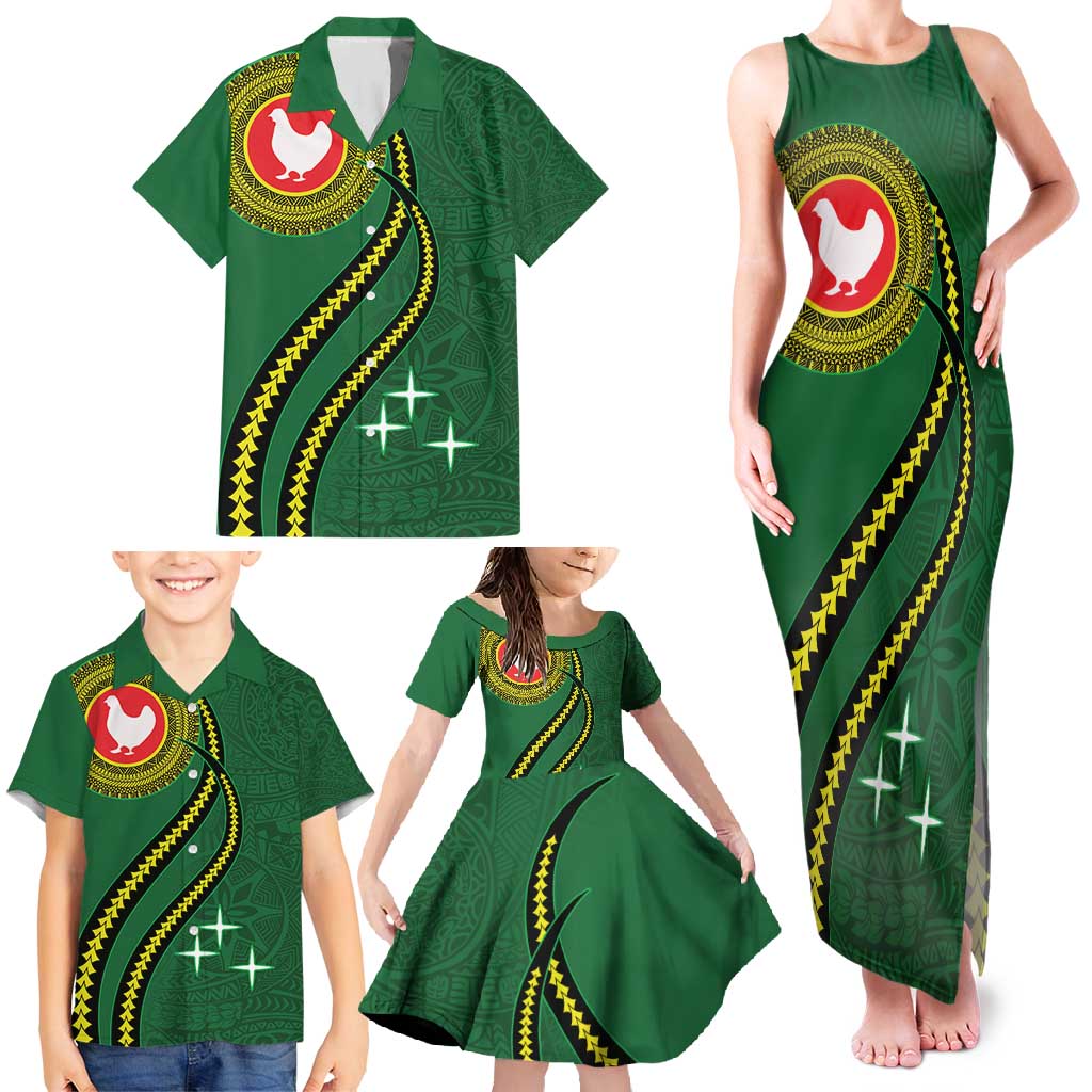 Manua Islands Polynesian Style Family Matching Tank Maxi Dress and Hawaiian Shirt LT9 - Polynesian Pride