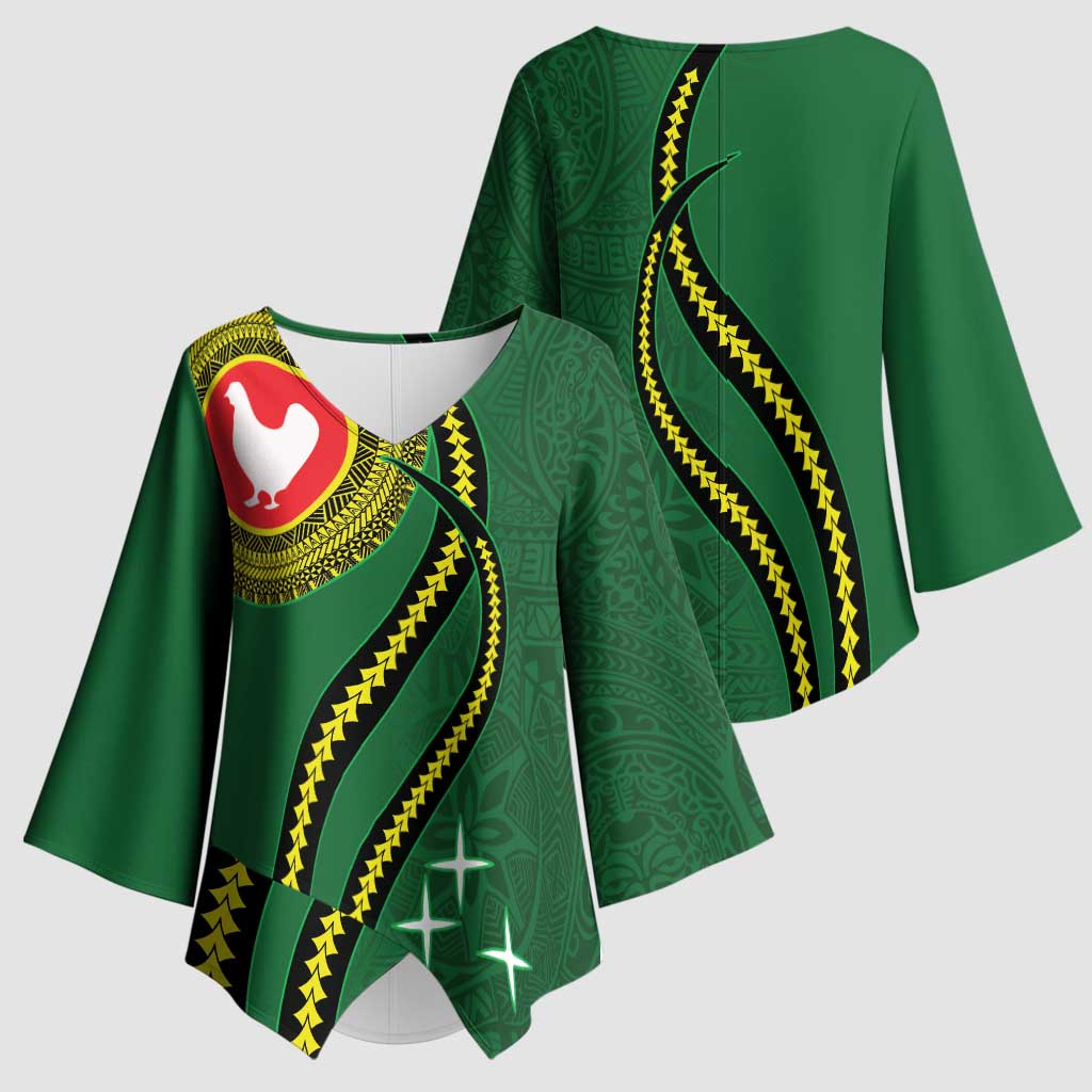 Manua Islands Polynesian Style Kimono Sleeve Blouse LT9 - Polynesian Pride