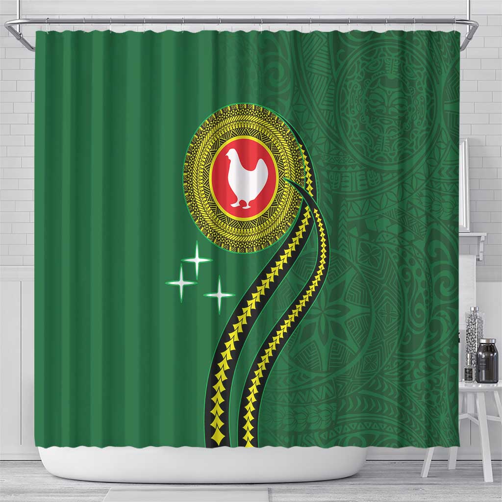 Manua Islands Polynesian Style Shower Curtain