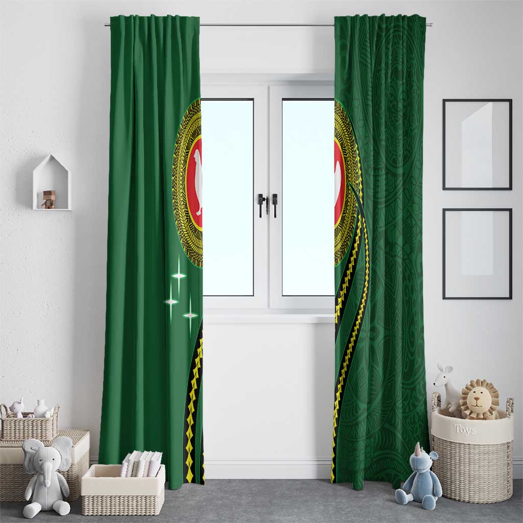 Manua Islands Polynesian Style Window Curtain
