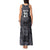 Custom New Zealand Taiaha Maori Tank Maxi Dress Minimalist Silver Fern All Black - Polynesian Pride
