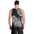 Polynesian Men Tank Top Pacific Flower Mix Floral Tribal Tattoo Black Vibe LT9 - Polynesian Pride