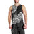 Polynesian Men Tank Top Pacific Flower Mix Floral Tribal Tattoo Black Vibe LT9 - Polynesian Pride