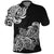 Polynesian Polo Shirt Pacific Flower Mix Floral Tribal Tattoo Black Vibe LT9 Black - Polynesian Pride