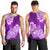 Polynesian Men Tank Top Pacific Flower Mix Floral Tribal Tattoo Purple Vibe LT9 - Polynesian Pride