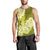 Polynesian Men Tank Top Pacific Flower Mix Floral Tribal Tattoo Yellow Vibe LT9 - Polynesian Pride