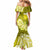 Polynesian Mermaid Dress Pacific Flower Mix Floral Tribal Tattoo Yellow Vibe LT9 - Polynesian Pride