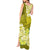 Polynesian Tank Maxi Dress Pacific Flower Mix Floral Tribal Tattoo Yellow Vibe LT9 - Polynesian Pride