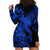 Aloha Hawaii Hoodie Dress Hammerhead Shark Tattoo Polynesian Summer - Blue LT9 - Polynesian Pride