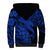 Aloha Hawaii Sherpa Hoodie Hammerhead Shark Tattoo Polynesian Summer - Blue LT9 - Polynesian Pride