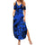 Aloha Hawaii Summer Maxi Dress Hammerhead Shark Tattoo Polynesian Summer - Blue LT9 Women Blue - Polynesian Pride