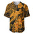 Aloha Hawaii Baseball Jersey Hammerhead Shark Tattoo Polynesian Summer - Gold LT9 Gold - Polynesian Pride