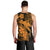 Aloha Hawaii Men Tank Top Hammerhead Shark Tattoo Polynesian Summer - Gold LT9 - Polynesian Pride