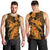 Aloha Hawaii Men Tank Top Hammerhead Shark Tattoo Polynesian Summer - Gold LT9 - Polynesian Pride