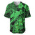 Aloha Hawaii Baseball Jersey Hammerhead Shark Tattoo Polynesian Summer - Green LT9 Green - Polynesian Pride