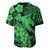 Aloha Hawaii Baseball Jersey Hammerhead Shark Tattoo Polynesian Summer - Green LT9 - Polynesian Pride