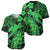 Aloha Hawaii Baseball Jersey Hammerhead Shark Tattoo Polynesian Summer - Green LT9 - Polynesian Pride