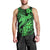 Aloha Hawaii Men Tank Top Hammerhead Shark Tattoo Polynesian Summer - Green LT9 - Polynesian Pride