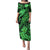 Aloha Hawaii Puletasi Hammerhead Shark Tattoo Polynesian Summer - Green LT9 Long Dress Green - Polynesian Pride