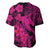 Aloha Hawaii Baseball Jersey Hammerhead Shark Tattoo Polynesian Summer - Pink LT9 - Polynesian Pride