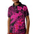 Aloha Hawaii Kid Polo Shirt Hammerhead Shark Tattoo Polynesian Summer - Pink LT9 Kid Pink - Polynesian Pride