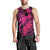 Aloha Hawaii Men Tank Top Hammerhead Shark Tattoo Polynesian Summer - Pink LT9 - Polynesian Pride