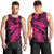 Aloha Hawaii Men Tank Top Hammerhead Shark Tattoo Polynesian Summer - Pink LT9 - Polynesian Pride