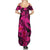 Aloha Hawaii Summer Maxi Dress Hammerhead Shark Tattoo Polynesian Summer - Pink LT9 - Polynesian Pride