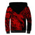 Aloha Hawaii Sherpa Hoodie Hammerhead Shark Tattoo Polynesian Summer - Red LT9 - Polynesian Pride