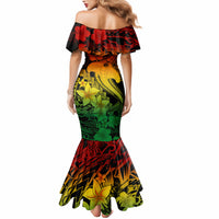 Aloha Hawaii Mermaid Dress Hammerhead Shark Tattoo Polynesian Summer - Reggae LT9 - Polynesian Pride