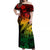 Aloha Hawaii Off Shoulder Maxi Dress Hammerhead Shark Tattoo Polynesian Summer - Reggae LT9 Women Reggae - Polynesian Pride