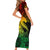 Aloha Hawaii Short Sleeve Bodycon Dress Hammerhead Shark Tattoo Polynesian Summer - Reggae LT9 - Polynesian Pride