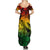 Aloha Hawaii Summer Maxi Dress Hammerhead Shark Tattoo Polynesian Summer - Reggae LT9 - Polynesian Pride