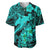 Aloha Hawaii Baseball Jersey Hammerhead Shark Tattoo Polynesian Summer - Turquoise LT9 Turquoise - Polynesian Pride