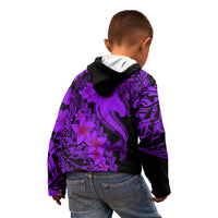 Aloha Hawaii Kid Hoodie Hammerhead Shark Tattoo Polynesian Summer - Violet LT9 - Polynesian Pride