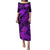 Aloha Hawaii Puletasi Hammerhead Shark Tattoo Polynesian Summer - Violet LT9 Long Dress Violet - Polynesian Pride